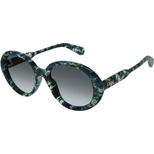 Vintage Oval Sunglasses Gayia Line , female, Sizes: 55 MM - Chloé - Modalova