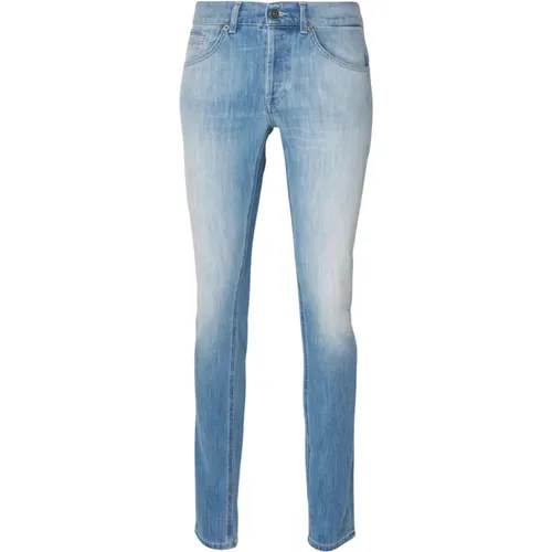 George Slim Fit Blaue Jeans , Herren, Größe: W30 - Dondup - Modalova