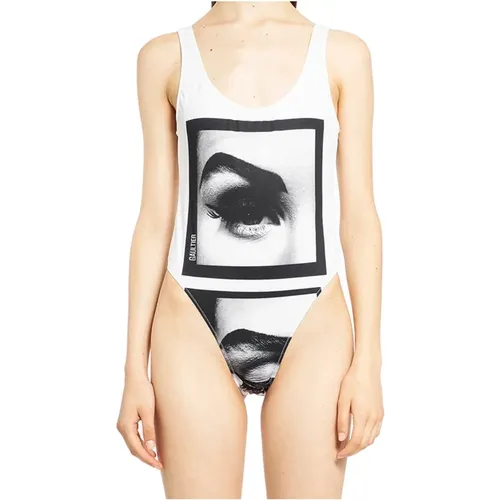 Printed Eyes Swimsuit , female, Sizes: XS, S - Jean Paul Gaultier - Modalova