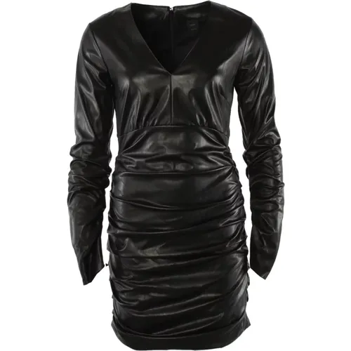 Schwarzes Kleid 100% Polyester Frauen - pinko - Modalova