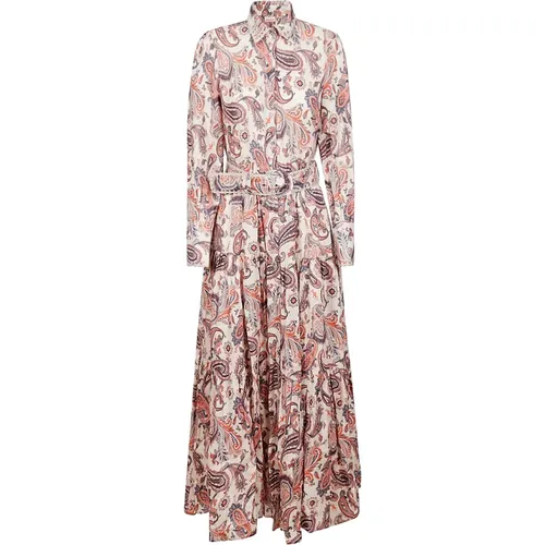 Summer Dress with Pattern and Belt , female, Sizes: S - MC2 Saint Barth - Modalova