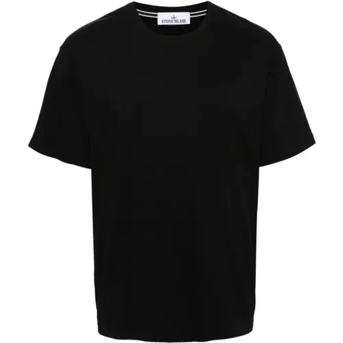 Schwarze T-Shirts Polos Ss24 , Herren, Größe: L - Stone Island - Modalova