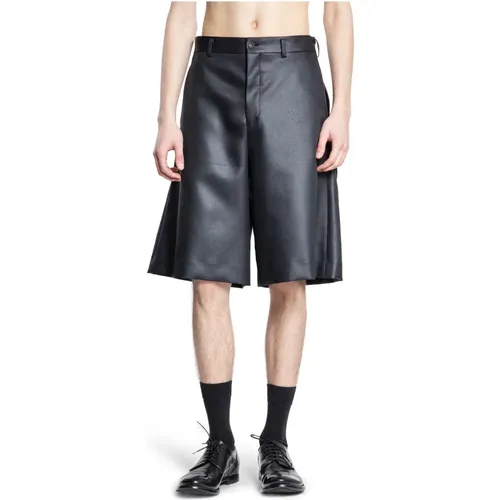 Schwarze Weite Hose mit Gürtelschlaufen , Herren, Größe: M - Comme des Garçons - Modalova