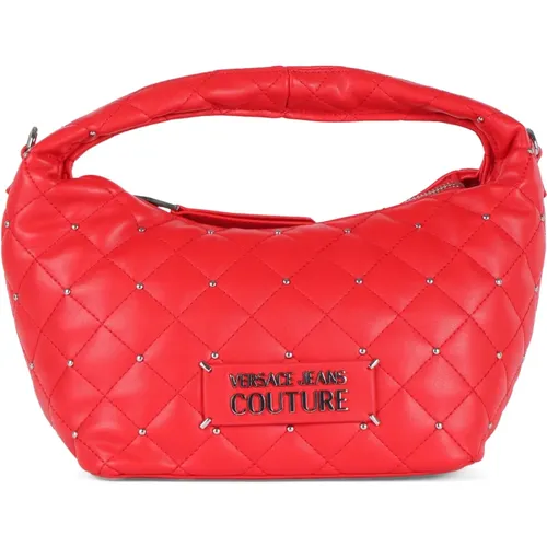 Quilted Handbag with Mini Studs , female, Sizes: ONE SIZE - Versace Jeans Couture - Modalova