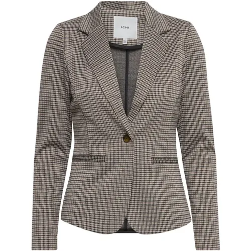 Geknöpfter Blazer mit langen Ärmeln , Damen, Größe: XS - Ichi - Modalova