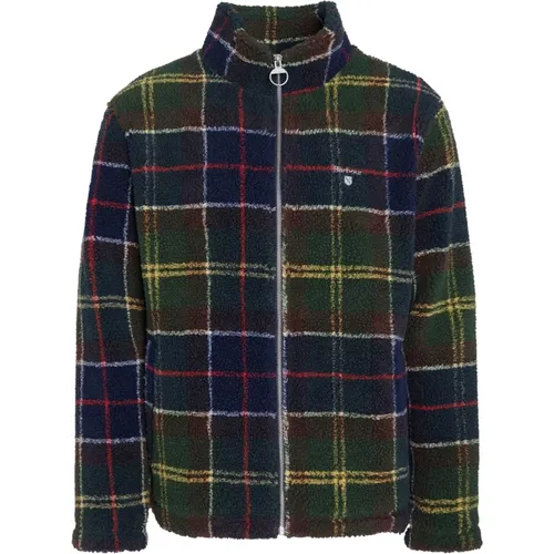 Sherpa Jacket with Tartan Motif , male, Sizes: L - Barbour - Modalova