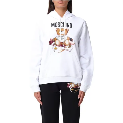 Stylischer Fleece Pullover , Damen, Größe: S - Moschino - Modalova