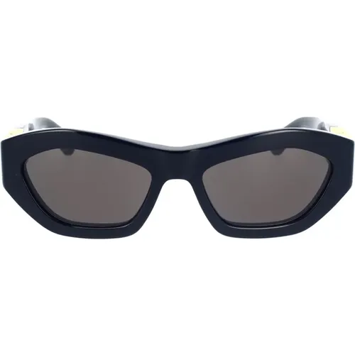 Damen Rechteckige Sonnenbrille Bv1221S 001 , Damen, Größe: 54 MM - Bottega Veneta - Modalova