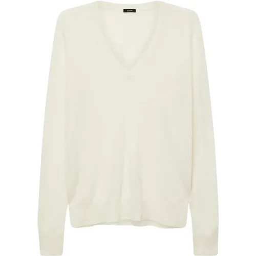 Cashmere V Neck Jumper - Ivory , female, Sizes: M, L - joseph - Modalova