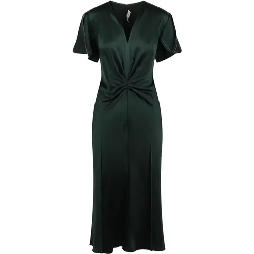 Gerafftes Crêpe Midi-Kleid - Victoria Beckham - Modalova