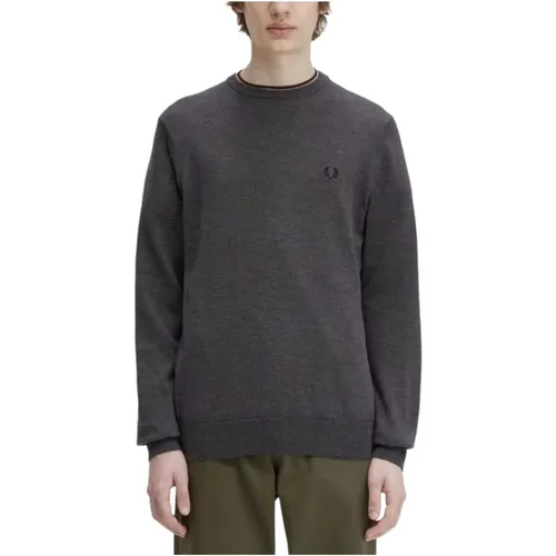 Merino Wool Round Neck Sweater , male, Sizes: L, S, M, XL - Fred Perry - Modalova