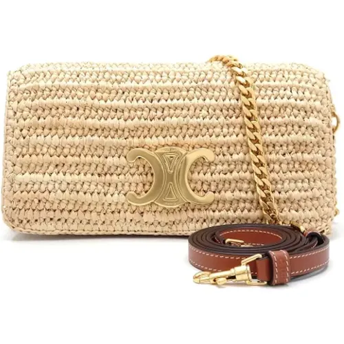 Pre-owned Raffia shoulder-bags , female, Sizes: ONE SIZE - Celine Vintage - Modalova