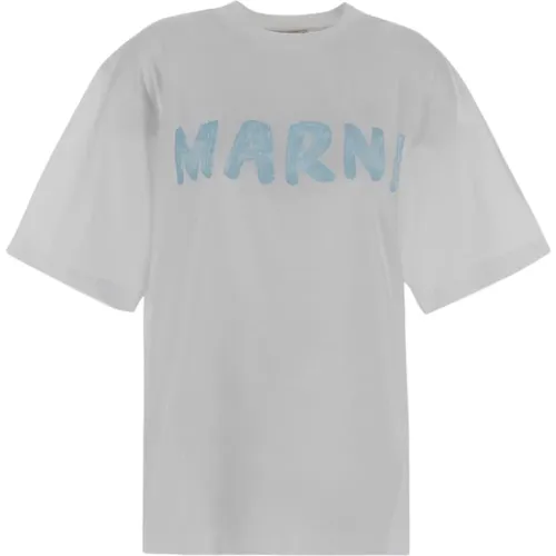 Baumwoll T-Shirt , Damen, Größe: XS - Marni - Modalova