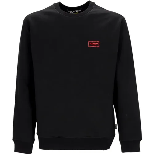 Schwarzer Chain Crewneck Sweatshirt Streetwear , Herren, Größe: XL - Iuter - Modalova