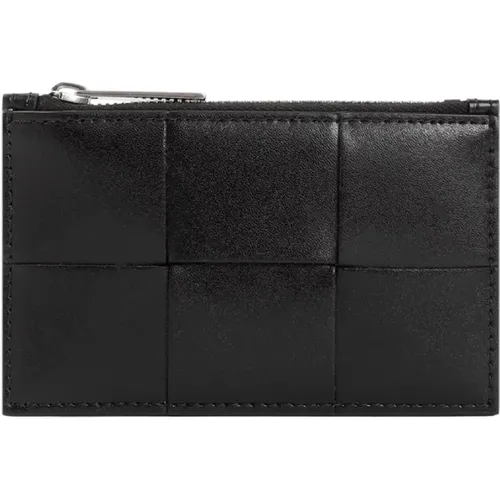 Calf Leather Card Holder , male, Sizes: ONE SIZE - Bottega Veneta - Modalova
