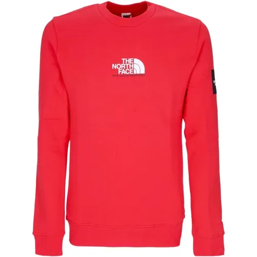 Roter Crewneck Sweatshirt Stilvolle Herrenmode - The North Face - Modalova