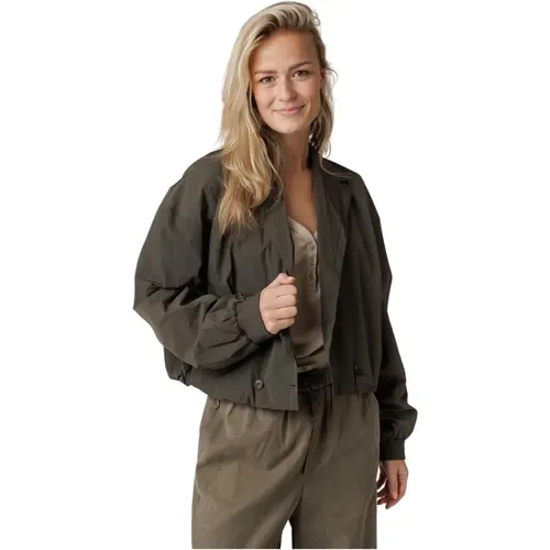Cropped Blazer Jacket Oil Grey , female, Sizes: M - 10Days - Modalova