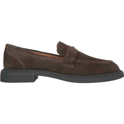 Braune Penny Loafers Premium Velours - Estro - Modalova