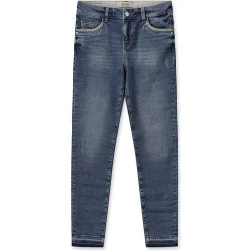Slim-Fit Mateos Jeans with Embroidered Details , female, Sizes: W27, W28, W29, W33, W30, W32, W31 - MOS MOSH - Modalova