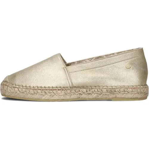 Goldene Leder Espadrilles Mili Ana , Damen, Größe: 36 EU - Fred de la Bretoniere - Modalova