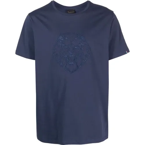 Blaues Baumwoll Rundhals T-Shirt,Schwarzes Rundhals Kurzarm T-Shirt,Weiße Baumwoll-Kurzarm-T-Shirt - Billionaire - Modalova