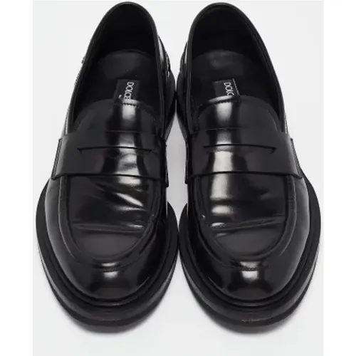 Pre-owned Leather flats , male, Sizes: 6 UK - Dolce & Gabbana Pre-owned - Modalova