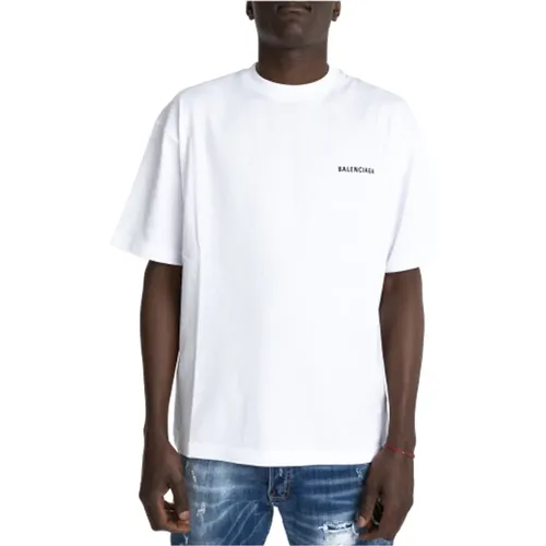 Weißes Logo T-Shirt Kollektion - Balenciaga - Modalova