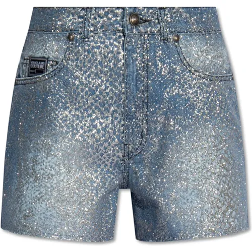 Denim shorts , Damen, Größe: W27 - Versace Jeans Couture - Modalova