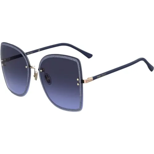 Blaue Resin Sonnenbrille für Frauen - Jimmy Choo - Modalova