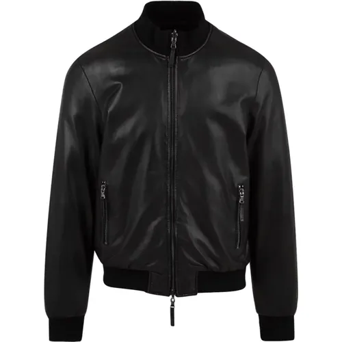 Wendbare Lederjacke Derek Seamless 20 Schwarz , Herren, Größe: M - The Jack Leathers - Modalova