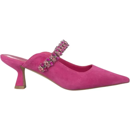 Pointed Toe Heel Shoe , female, Sizes: 3 UK, 7 UK, 6 UK, 8 UK, 5 UK, 9 UK, 4 UK - Alma en Pena - Modalova