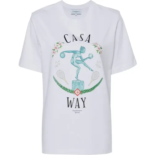 Marmorstatue T-Shirt , Herren, Größe: L - Casablanca - Modalova