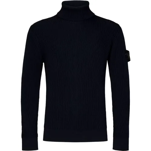 Blauer Rollkragenpullover Aw24 , Herren, Größe: M - Stone Island - Modalova