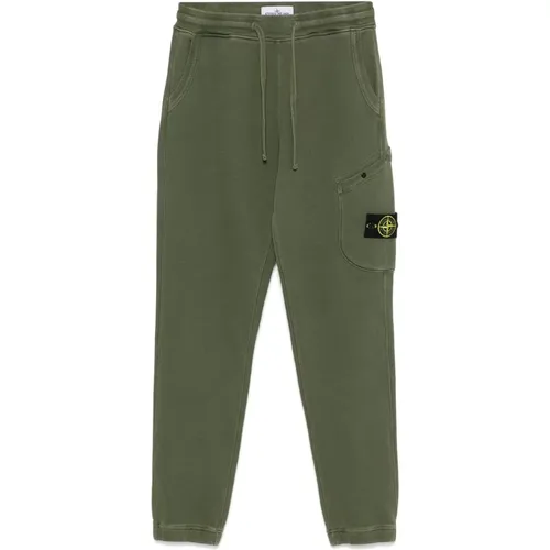 Grüne Jogger Weiche Tasche Hose , Herren, Größe: S - Stone Island - Modalova