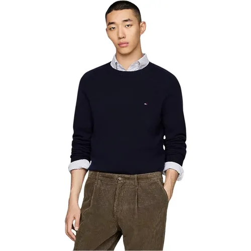 Lambswool Crew Neck Sweater , male, Sizes: M, XL, S, 2XL, L - Tommy Hilfiger - Modalova