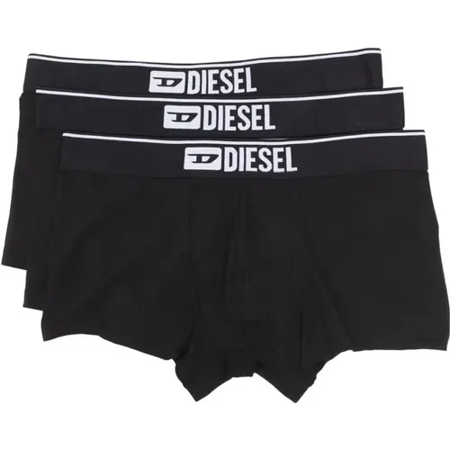 Schwarze Boxershorts aus Stretch-Baumwolle, Set mit drei Stück , Herren, Größe: M - Diesel - Modalova