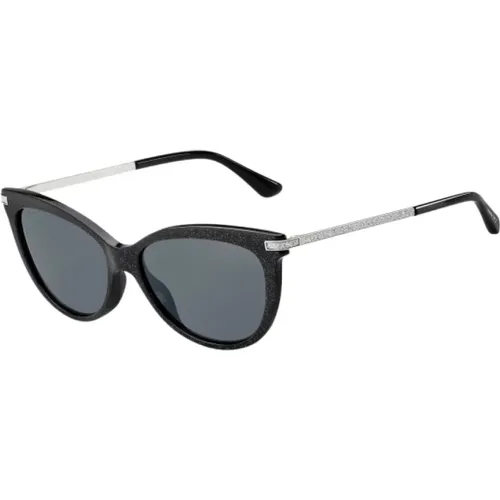 Schwarze Acetat Damen Sonnenbrille , Damen, Größe: ONE Size - Jimmy Choo - Modalova