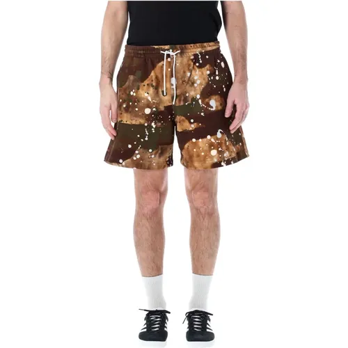 Camo Tropfende Shorts Stilvoller Moderner Mann , Herren, Größe: L - MSGM - Modalova