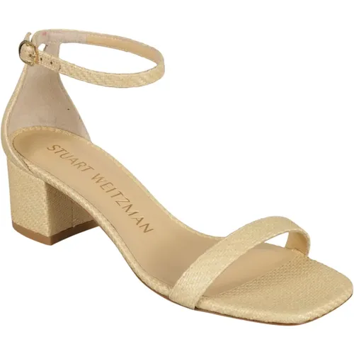 Wheat Sandals with Woven Design , female, Sizes: 6 UK, 4 UK, 5 1/2 UK, 5 UK, 4 1/2 UK - Stuart Weitzman - Modalova