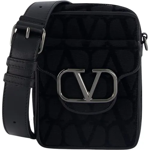 Leather Crossbody Bag , male, Sizes: ONE SIZE - Valentino Garavani - Modalova