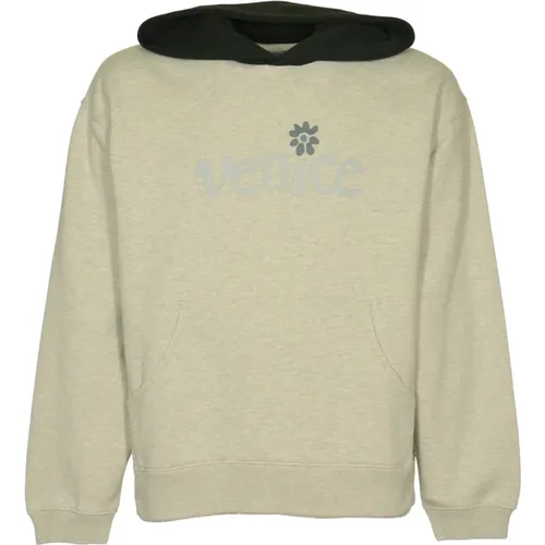 Venice Grey Hoodie Knit Sweater , male, Sizes: XL - ERL - Modalova