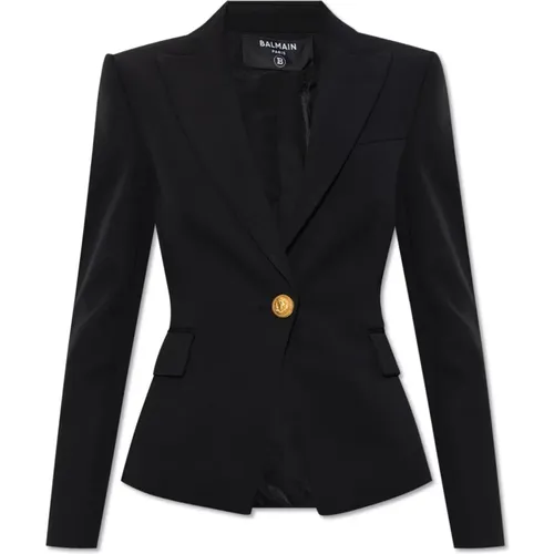 Wool blazer , female, Sizes: S - Balmain - Modalova