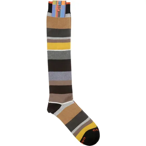 Nero Sasso Socken,Marine Eucalipto Socken,Luxuriöse Italienische Baumwoll-Kaschmir Socken - Gallo - Modalova