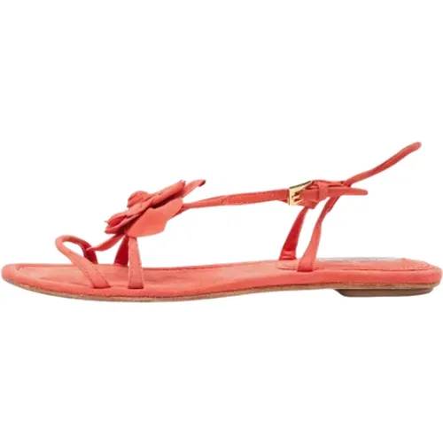 Pre-owned Suede sandals , female, Sizes: 4 1/2 UK - Prada Vintage - Modalova