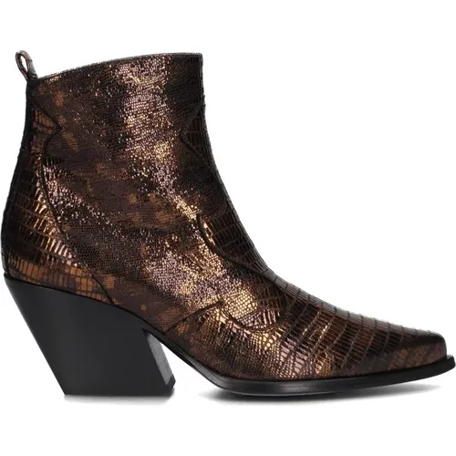 Western Stil Bronze Stiefelette , Damen, Größe: 36 EU - Elena Iachi - Modalova