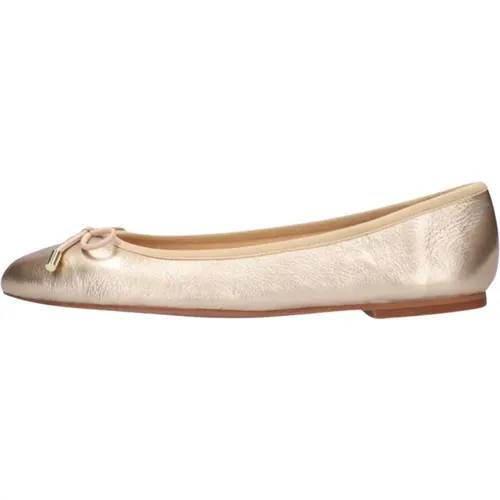 Goldene Ballerinas mit Schleifendetail , Damen, Größe: 38 EU - Inuovo - Modalova