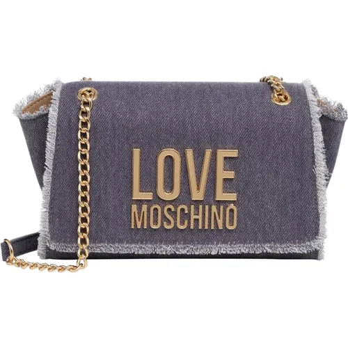 Schultertasche mit Logo und Magnetverschluss - Love Moschino - Modalova