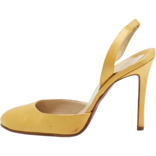 Pre-owned Satin heels , female, Sizes: 3 1/2 UK - Christian Louboutin Pre-owned - Modalova