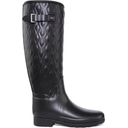 Slim Fit Quilted Rain Boots , female, Sizes: 3 UK, 4 UK, 9 UK, 5 UK, 10 UK, 6 UK, 7 UK - Hunter - Modalova