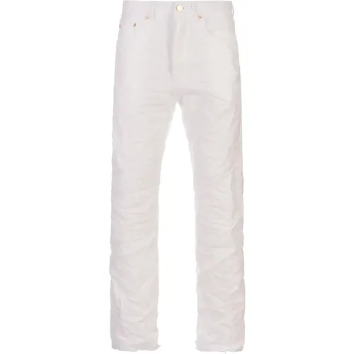 Weiße Straight Leg Jeans Denim - Purple Brand - Modalova